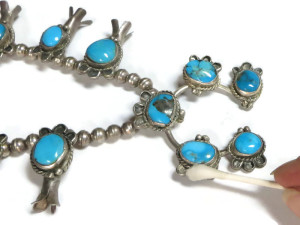 How to clean squash blossom necklace outlet