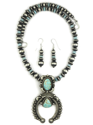 Number 8 Turquoise Naja Necklace Set by LaRose Ganadonegro