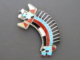 Inlay Rainbow Man Pendant & Brooch