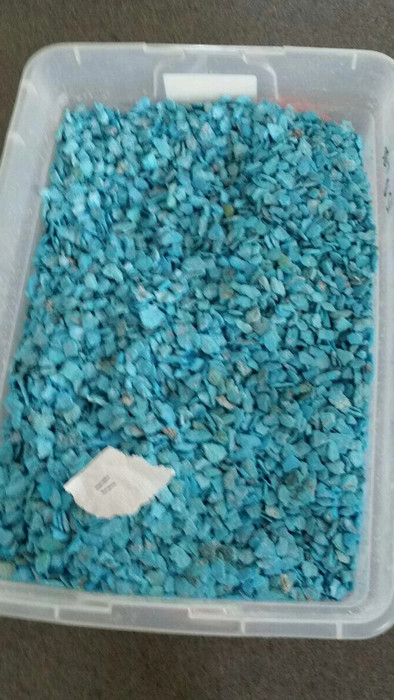 Pile Of Rough Sleeping Beauty Turquoise Stones
