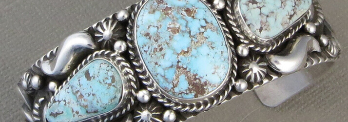 Zuni Silver Multi-Stone Bracelet - NativeIndianMade.com